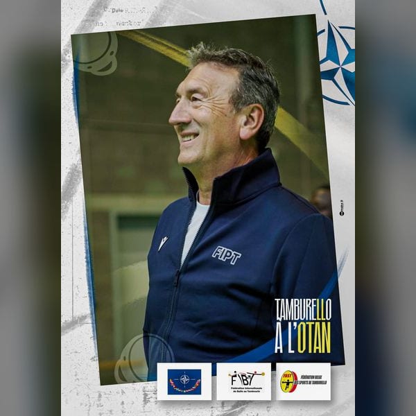 Edoardo Facchetti, Presidente della FIBaT, durante la giornata « Tamburello à l’OTAN »